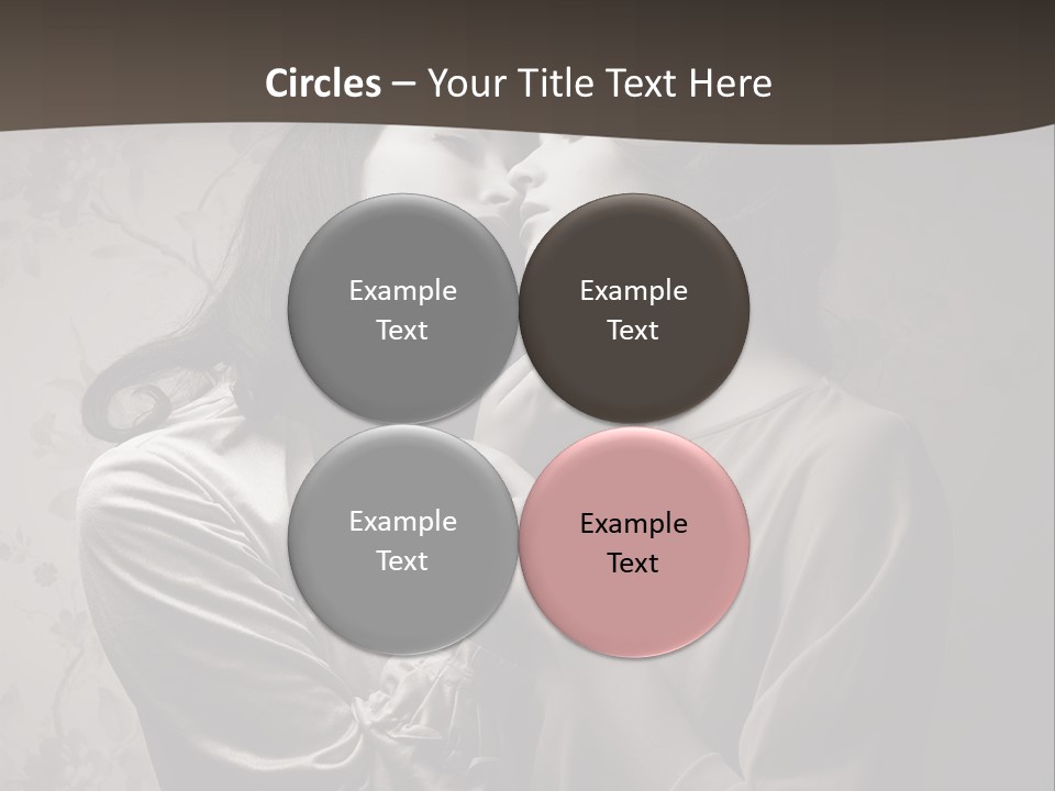 Two Women Are Touching Each Other With Their Hands PowerPoint Template