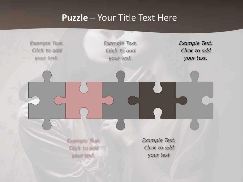 Two Women Are Touching Each Other With Their Hands PowerPoint Template