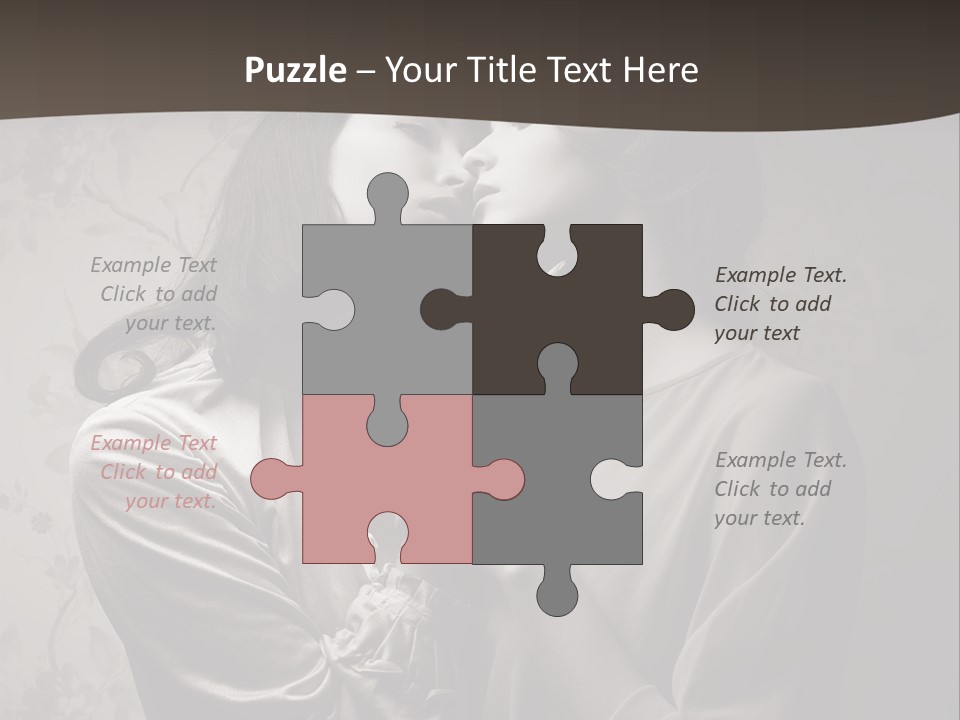 Two Women Are Touching Each Other With Their Hands PowerPoint Template