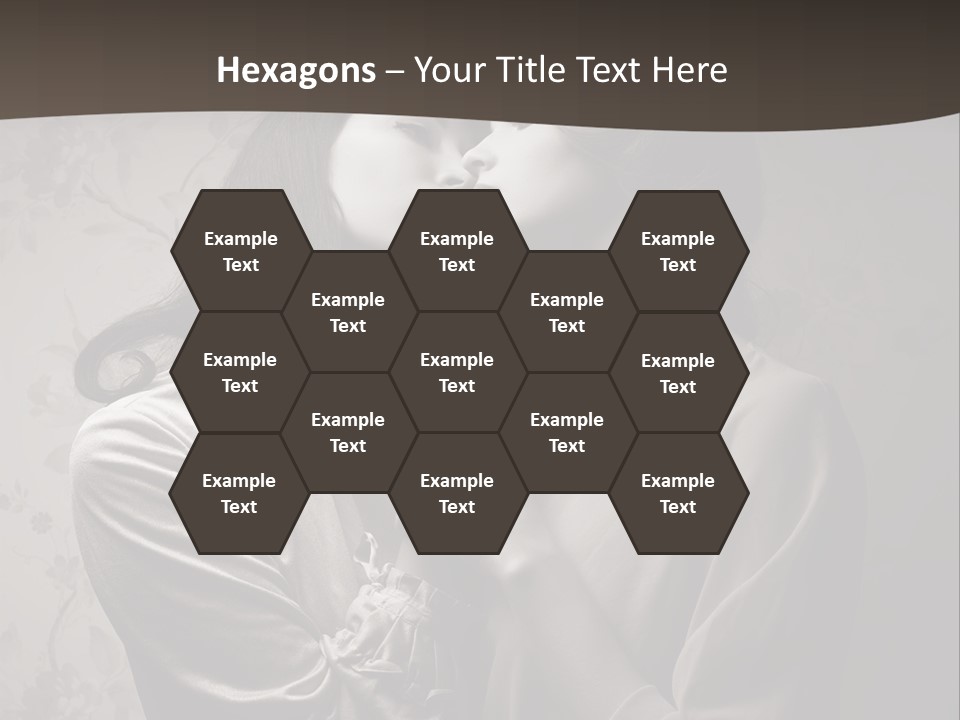 Two Women Are Touching Each Other With Their Hands PowerPoint Template