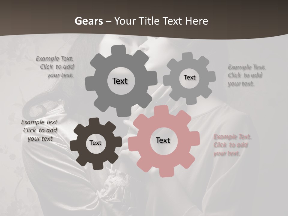 Two Women Are Touching Each Other With Their Hands PowerPoint Template
