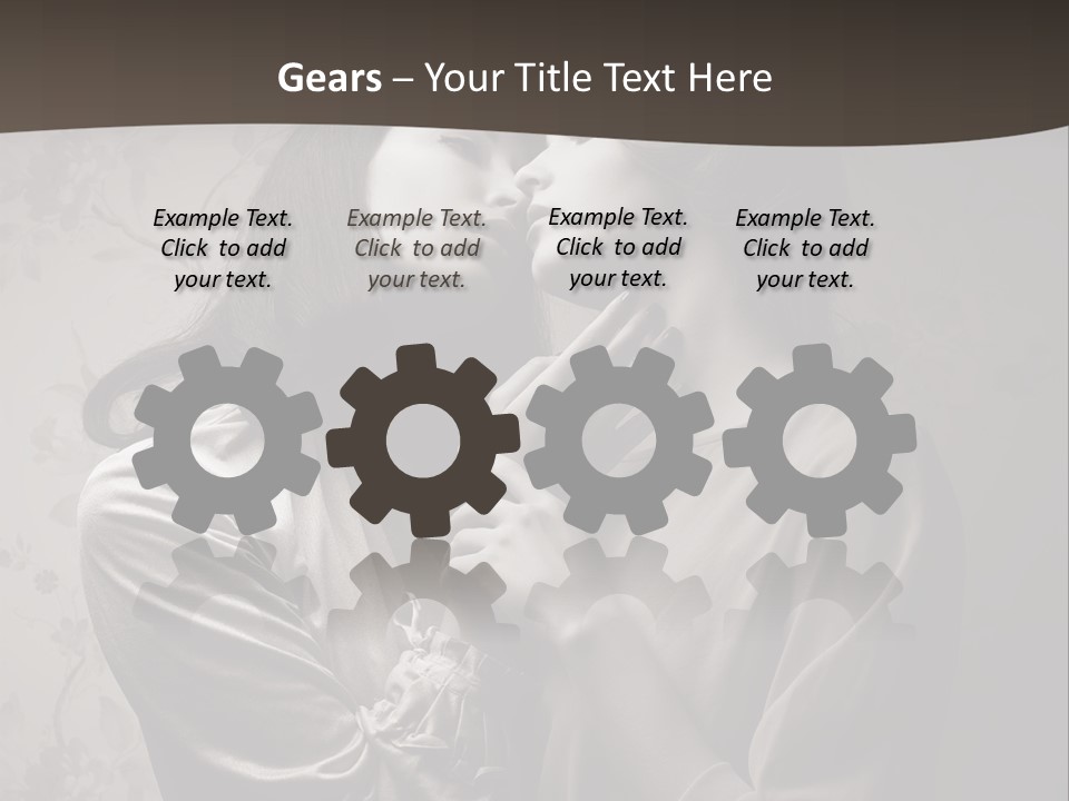 Two Women Are Touching Each Other With Their Hands PowerPoint Template