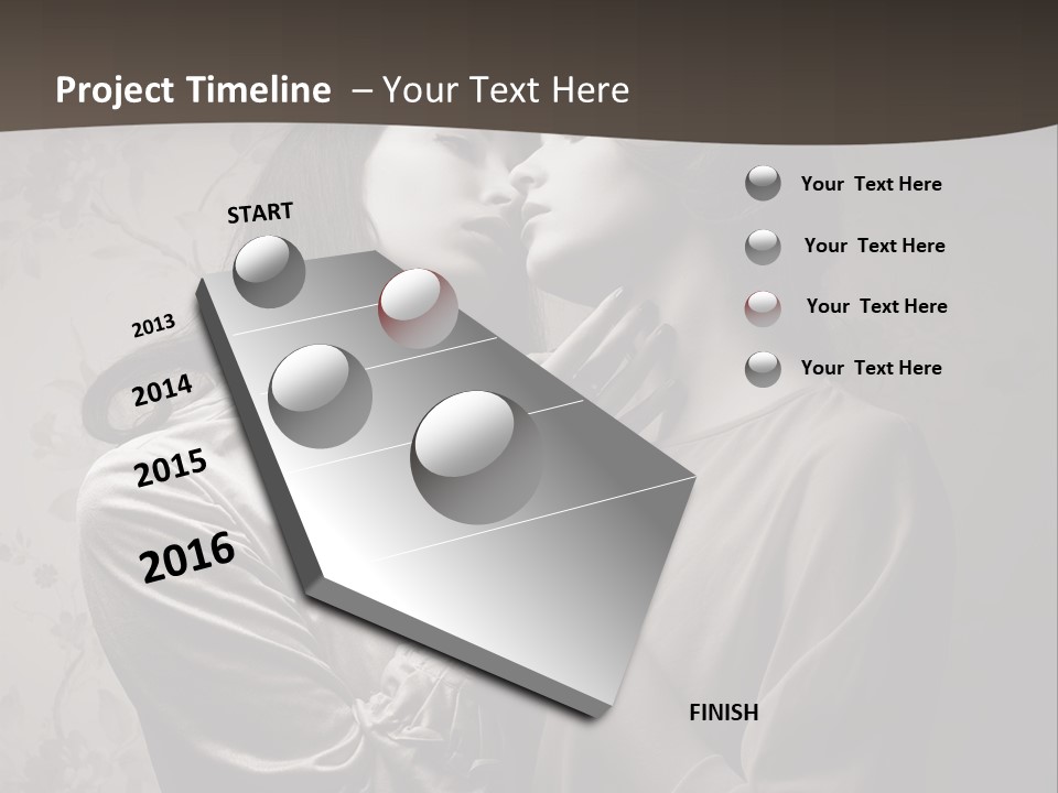 Two Women Are Touching Each Other With Their Hands PowerPoint Template