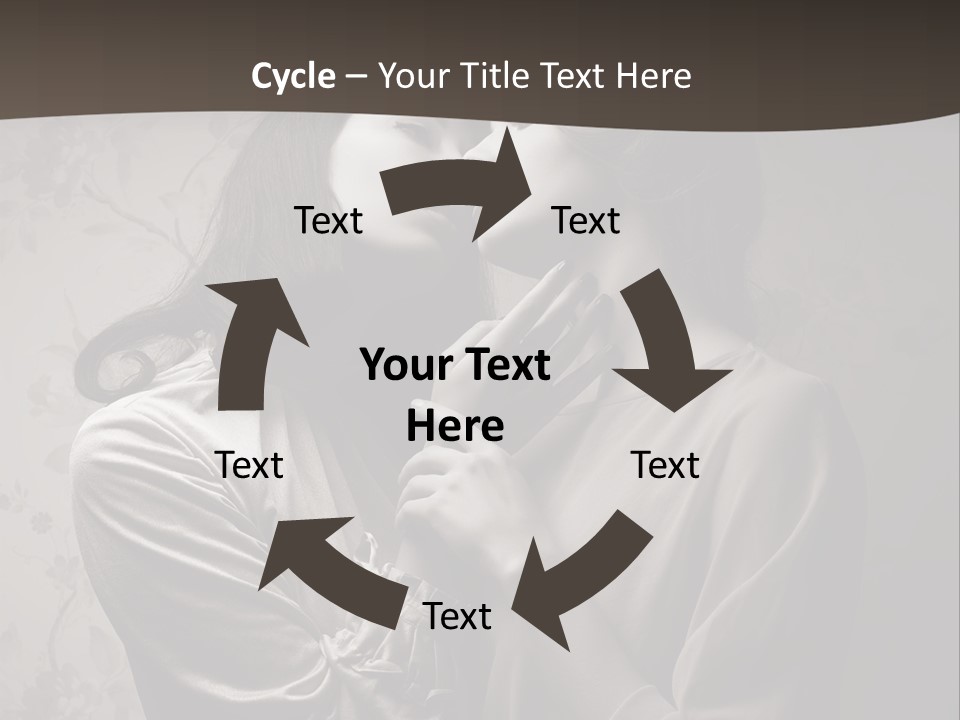 Two Women Are Touching Each Other With Their Hands PowerPoint Template