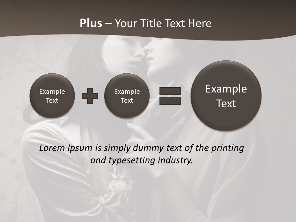 Two Women Are Touching Each Other With Their Hands PowerPoint Template