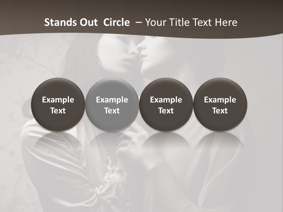 Two Women Are Touching Each Other With Their Hands PowerPoint Template