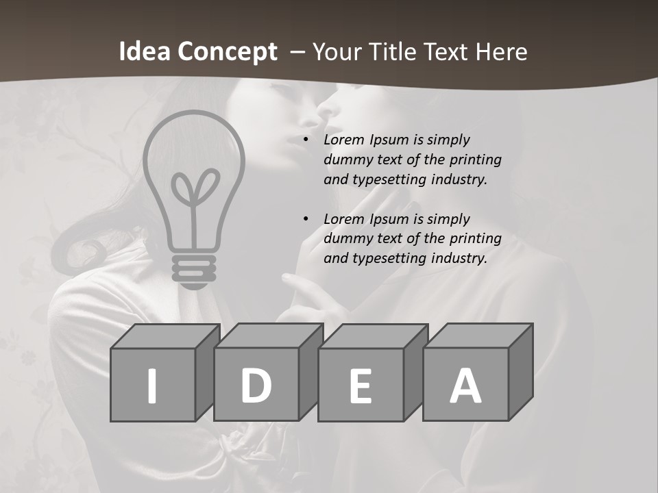 Two Women Are Touching Each Other With Their Hands PowerPoint Template
