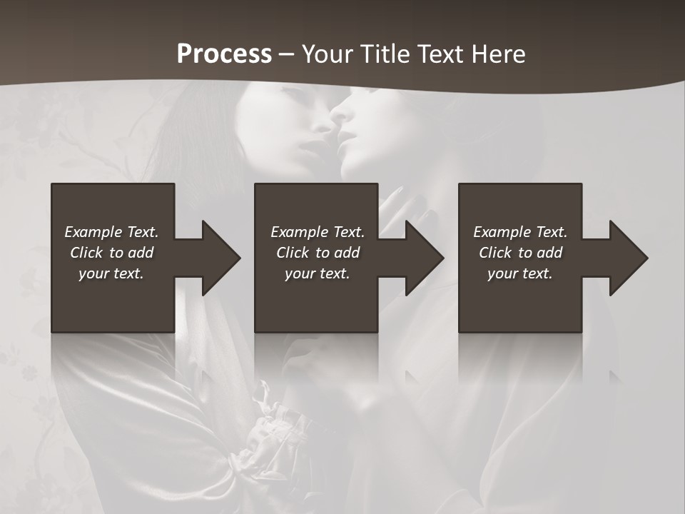 Two Women Are Touching Each Other With Their Hands PowerPoint Template