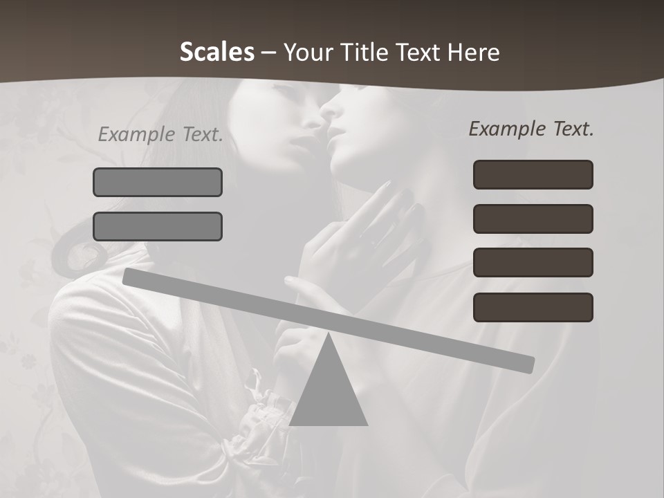 Two Women Are Touching Each Other With Their Hands PowerPoint Template