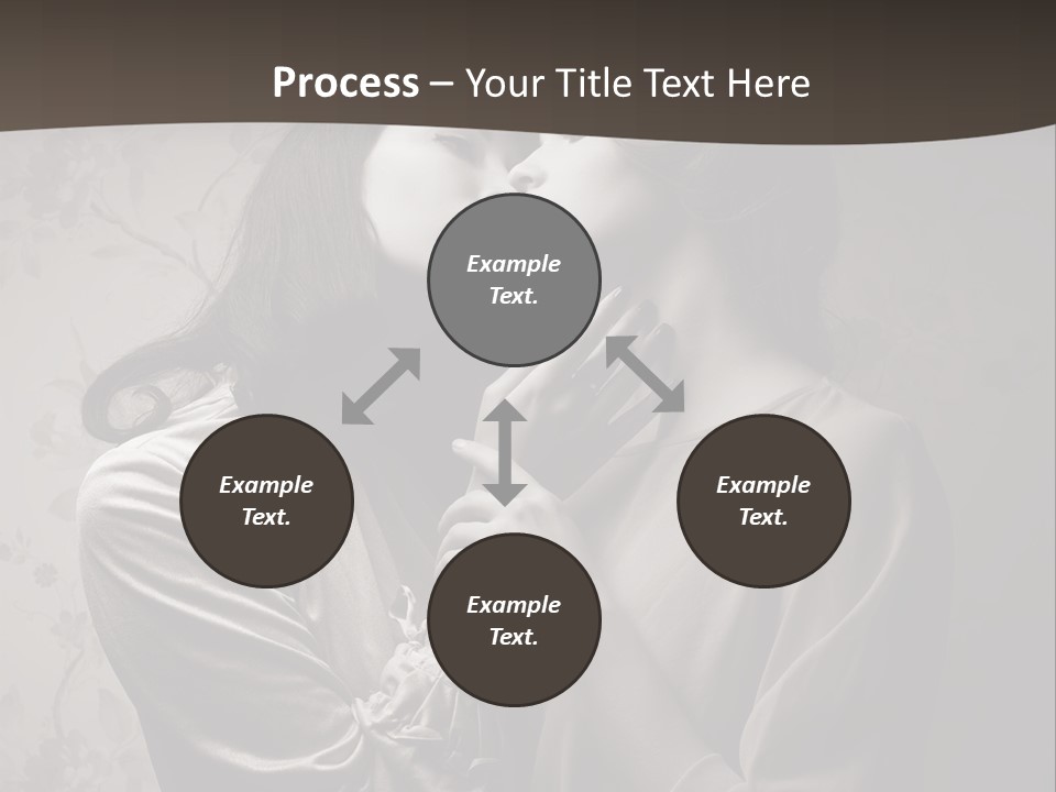 Two Women Are Touching Each Other With Their Hands PowerPoint Template