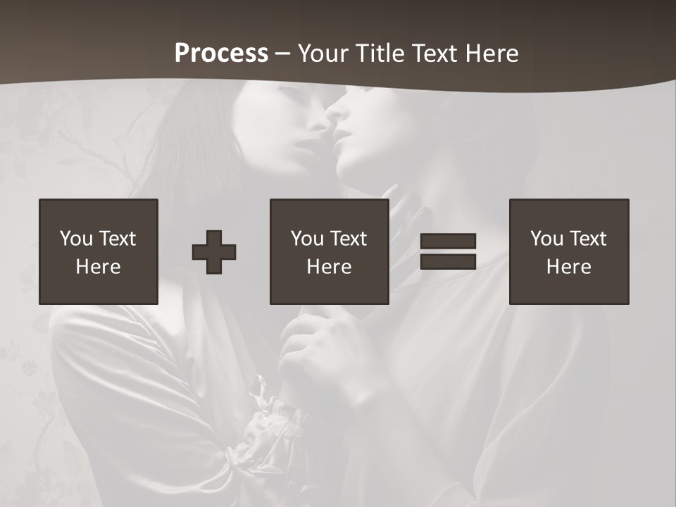 Two Women Are Touching Each Other With Their Hands PowerPoint Template