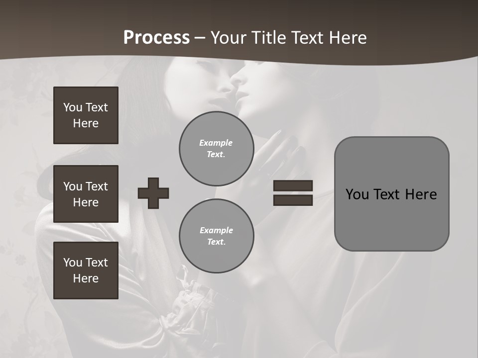 Two Women Are Touching Each Other With Their Hands PowerPoint Template