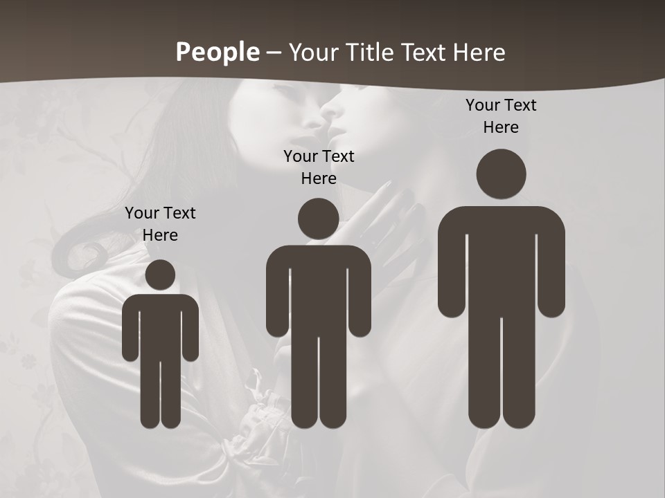 Two Women Are Touching Each Other With Their Hands PowerPoint Template