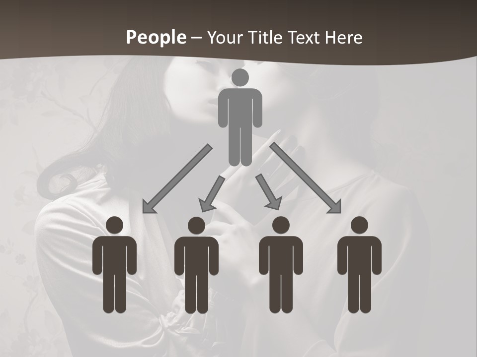 Two Women Are Touching Each Other With Their Hands PowerPoint Template