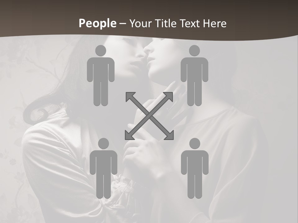 Two Women Are Touching Each Other With Their Hands PowerPoint Template