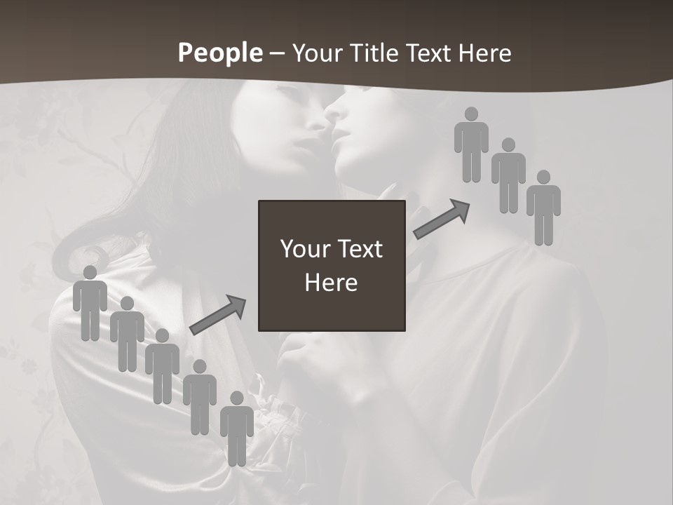 Two Women Are Touching Each Other With Their Hands PowerPoint Template