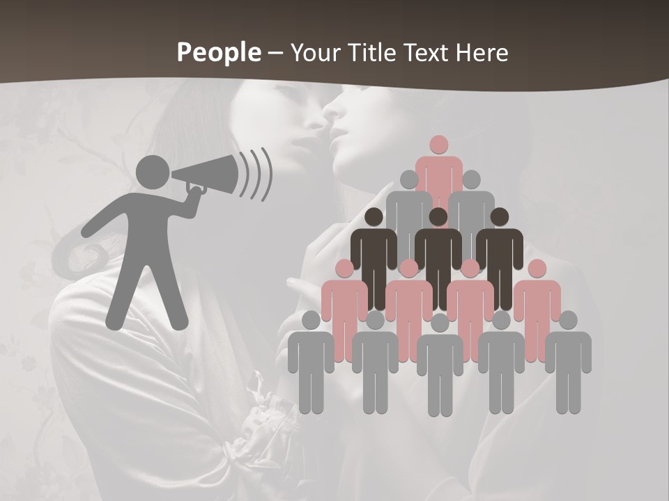 Two Women Are Touching Each Other With Their Hands PowerPoint Template