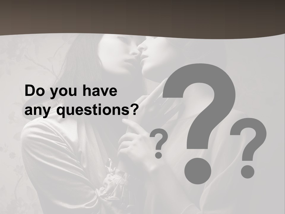 Two Women Are Touching Each Other With Their Hands PowerPoint Template
