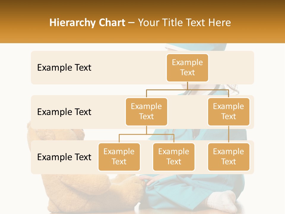 A Little Girl Is Playing With A Teddy Bear PowerPoint Template