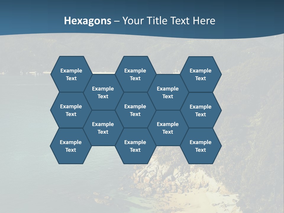 An Aerial View Of A Beach With A Mountain In The Background PowerPoint Template
