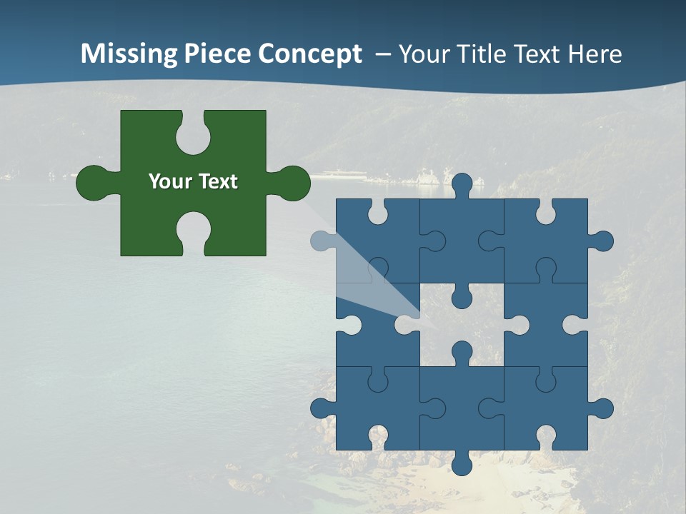 An Aerial View Of A Beach With A Mountain In The Background PowerPoint Template