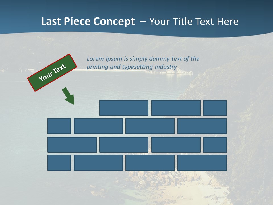 An Aerial View Of A Beach With A Mountain In The Background PowerPoint Template