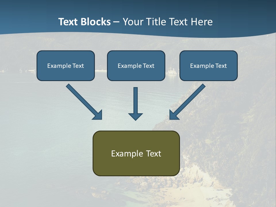 An Aerial View Of A Beach With A Mountain In The Background PowerPoint Template