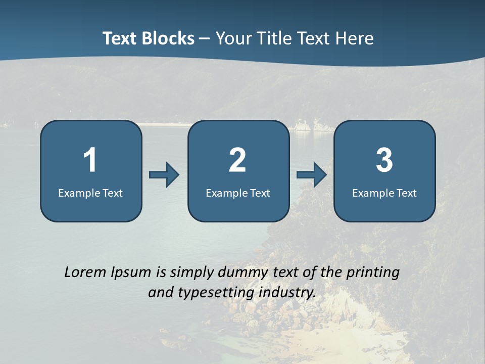 An Aerial View Of A Beach With A Mountain In The Background PowerPoint Template