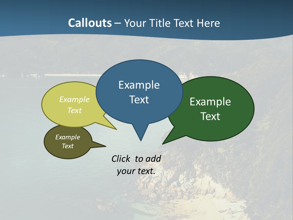 An Aerial View Of A Beach With A Mountain In The Background PowerPoint Template