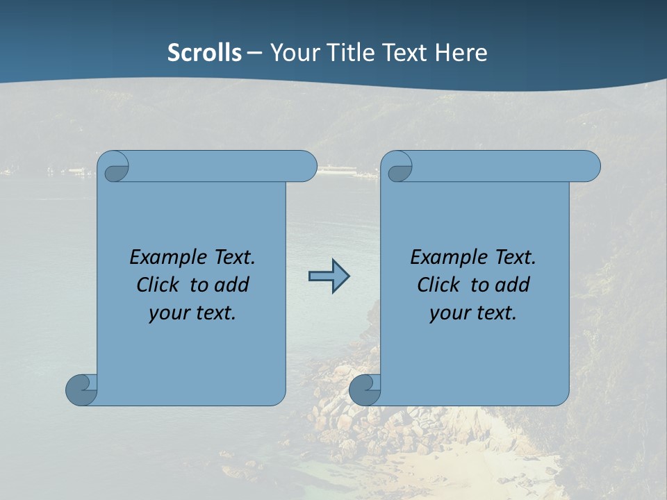 An Aerial View Of A Beach With A Mountain In The Background PowerPoint Template