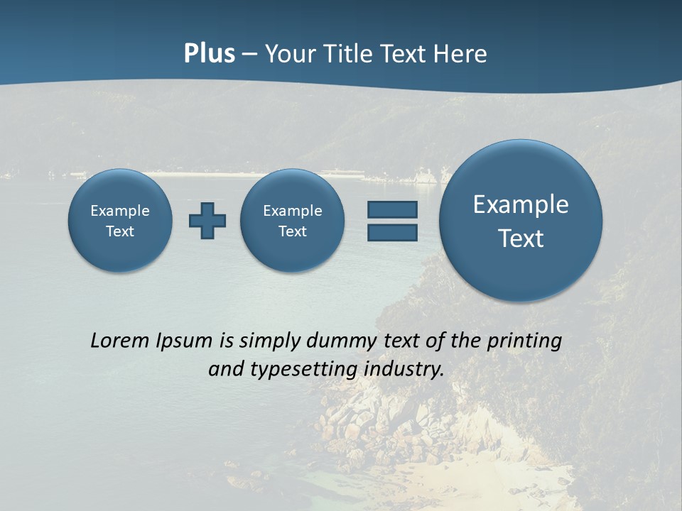 An Aerial View Of A Beach With A Mountain In The Background PowerPoint Template