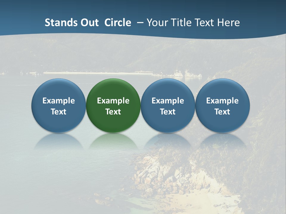 An Aerial View Of A Beach With A Mountain In The Background PowerPoint Template