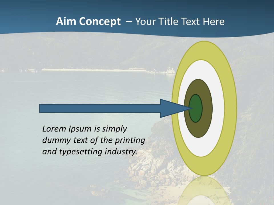 An Aerial View Of A Beach With A Mountain In The Background PowerPoint Template