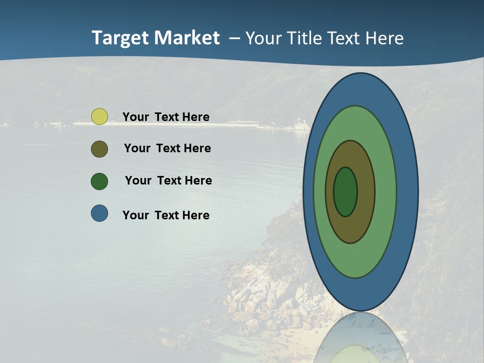 An Aerial View Of A Beach With A Mountain In The Background PowerPoint Template