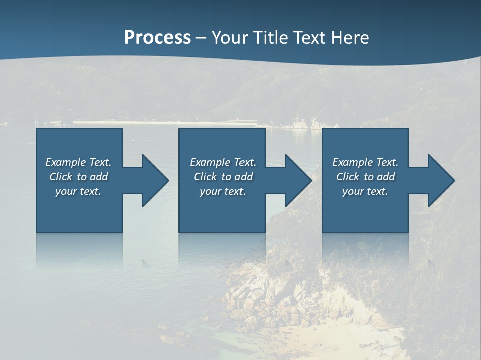 An Aerial View Of A Beach With A Mountain In The Background PowerPoint Template