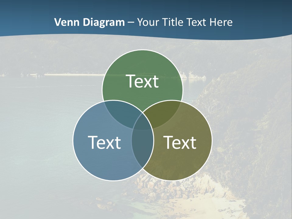 An Aerial View Of A Beach With A Mountain In The Background PowerPoint Template