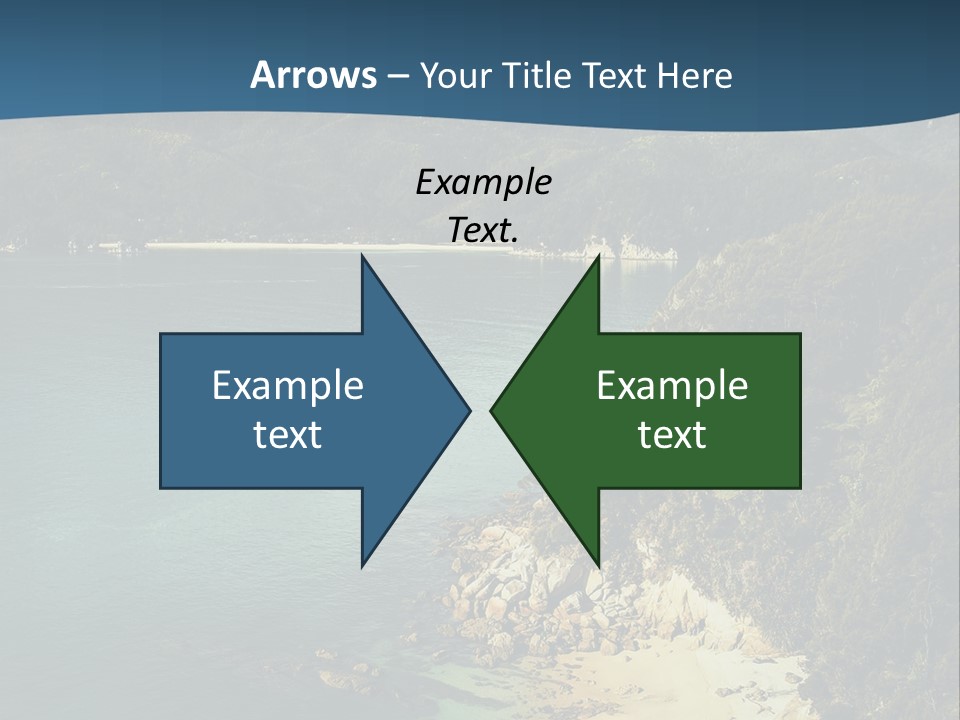 An Aerial View Of A Beach With A Mountain In The Background PowerPoint Template