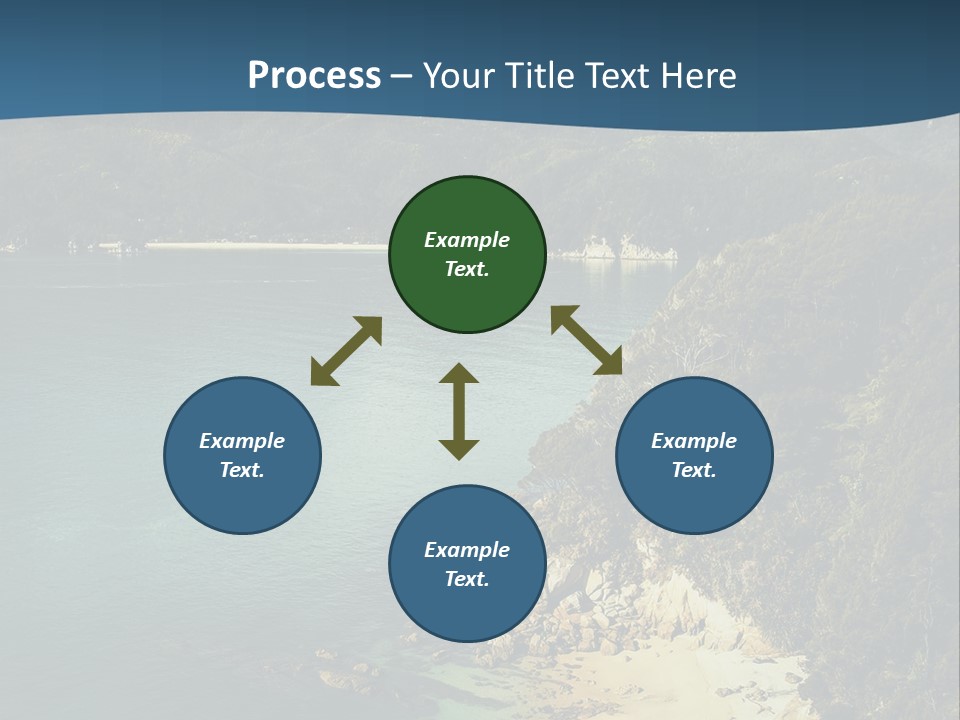 An Aerial View Of A Beach With A Mountain In The Background PowerPoint Template