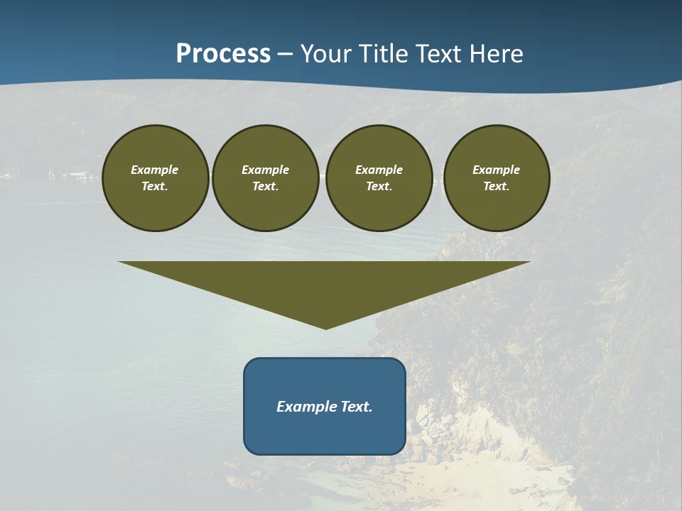 An Aerial View Of A Beach With A Mountain In The Background PowerPoint Template