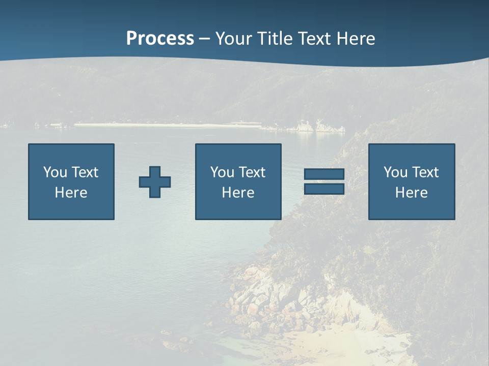 An Aerial View Of A Beach With A Mountain In The Background PowerPoint Template
