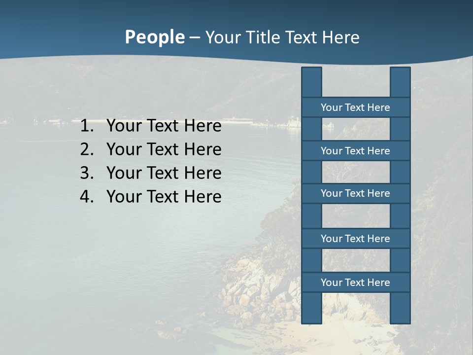 An Aerial View Of A Beach With A Mountain In The Background PowerPoint Template