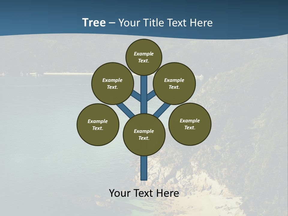 An Aerial View Of A Beach With A Mountain In The Background PowerPoint Template