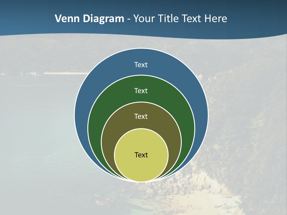 An Aerial View Of A Beach With A Mountain In The Background PowerPoint Template