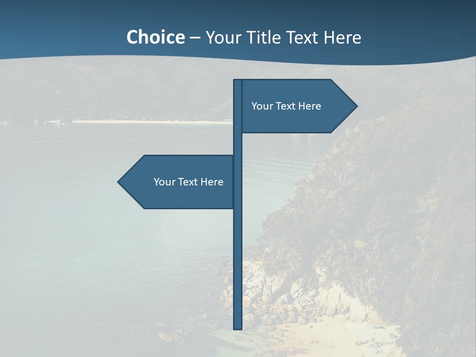 An Aerial View Of A Beach With A Mountain In The Background PowerPoint Template