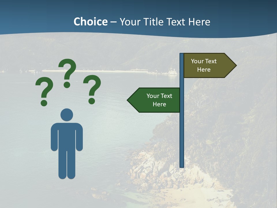 An Aerial View Of A Beach With A Mountain In The Background PowerPoint Template