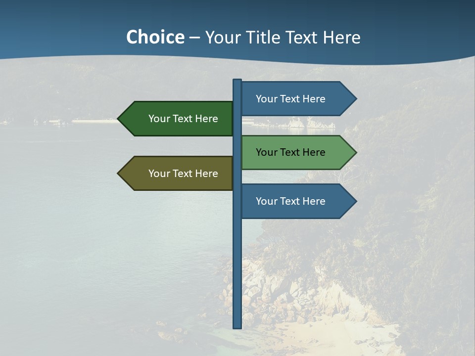 An Aerial View Of A Beach With A Mountain In The Background PowerPoint Template