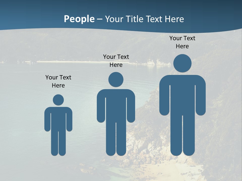 An Aerial View Of A Beach With A Mountain In The Background PowerPoint Template