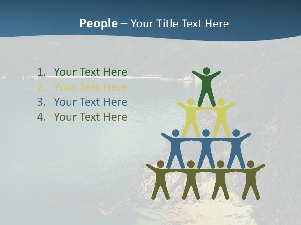 An Aerial View Of A Beach With A Mountain In The Background PowerPoint Template