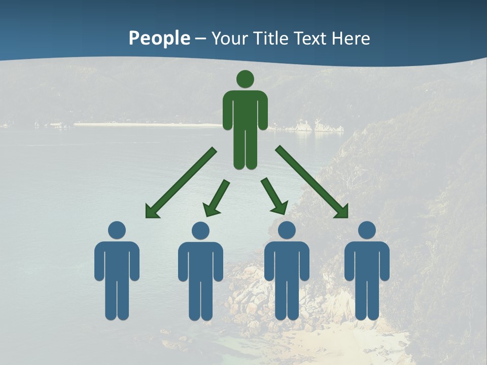 An Aerial View Of A Beach With A Mountain In The Background PowerPoint Template