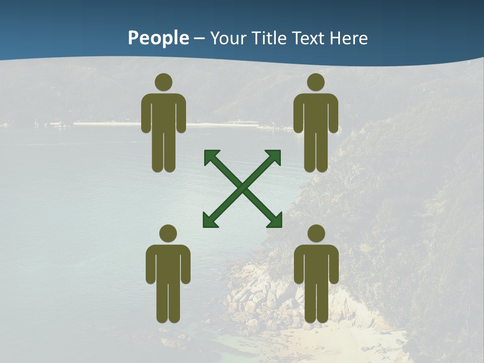 An Aerial View Of A Beach With A Mountain In The Background PowerPoint Template